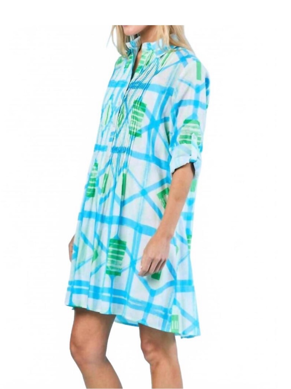 Tuckernuck: Sheridan French mallory midi dress geometric quiet luxury XL cotton - Picture 6 of 6